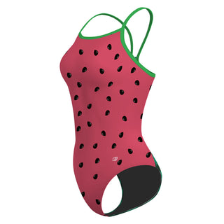Watermelon - Skinny Strap Swimsuit