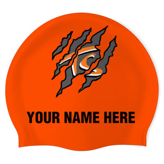 TS Swim cap (orange) - Classic Silicone Swimming Cap