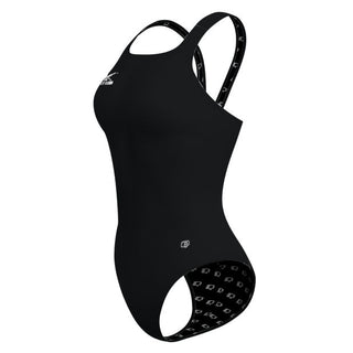 Right Logo - Solid Classic Strap Swimsuit