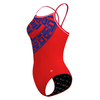 Greek lines - Skinny Strap Swimsuit