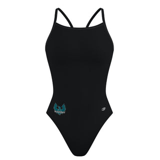 Farmington HS - Solid Skinny Strap Swimsuit - PERSONALIZED