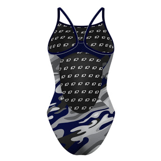 Douglas Dolfins Skinny- Skinny Strap Swimsuit