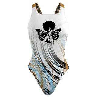 Black Butterfly - Classic Strap Swimsuit