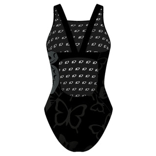 Black Butterfl - Classic Strap Swimsuit