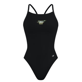 Wawasee Middle School - Solid Skinny Strap Swimsuit