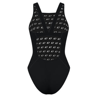 Right Logo - Solid Classic Strap Swimsuit