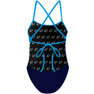 Diagonal (3 colors) - Tieback One Piece Swimsuit