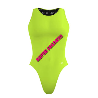 Lime Green - Women's Waterpolo Swimsuit Cheeky Cut