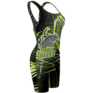 Ponoka Sharks Final - Classic Strap Long Knee Women Jammer
