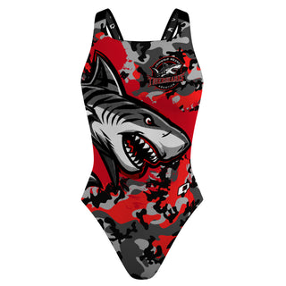 Johnnie Means Aquatic Tigersharks 26 Camo - Classic Strap Swimsuit