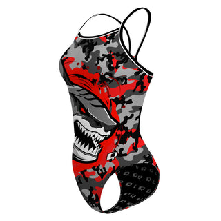 Johnnie Means Aquatics Tigersharks - Skinny Strap Swimsuit