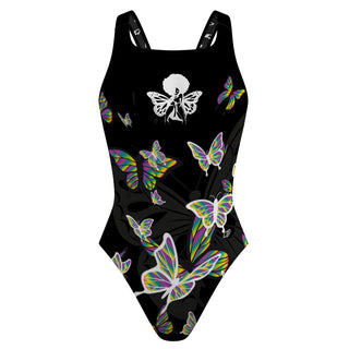 Black Butterfly - Classic Strap Swimsuit