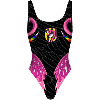 Baltimore Flamingos Rugby - High Hip One Piece Swimsuit