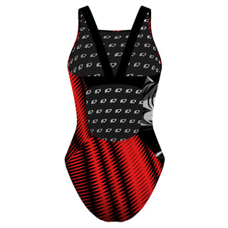 Johnnie Means Aquatic Tigersharks 26 Red - Classic Strap Swimsuit