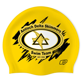 Antioch Delta Skimmers (YEL_02) - Wrinkle - Free Classic Silicone Swimming Cap