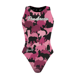 Ponderosa High School 26 PNK - Women's Waterpolo Swimsuit Classic Cut