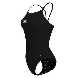Right Logo - Solid Skinny Strap Swimsuit