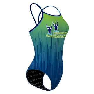 Warm Up suit cityscape - Skinny Strap Swimsuit