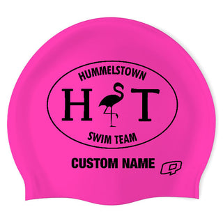 Hummelstown Flamingos (NEP/01/P) - Wrinkle-Free Silicone Swimming Cap