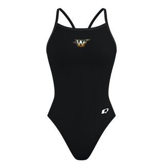 Arrow - Solid Skinny Strap Swimsuit - PERSONALIZED