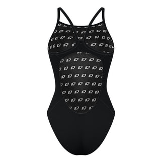 Farmington HS - Solid Skinny Strap Swimsuit - PERSONALIZED