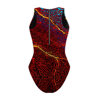 Trinidad Beach Waterpolo (Breath of the Red Coral) - Women's Waterpolo Swimsuit Classic Cut