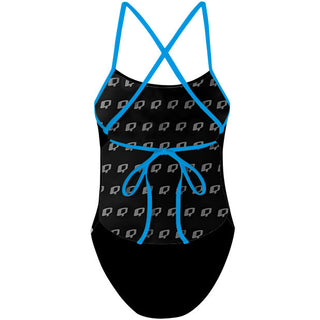 Ribbon (3 colors) - Tieback One Piece Swimsuit