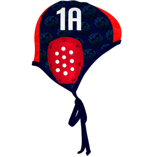 Gold Coast - Ear guard Red - Goalie Navy Cords Water Polo Cap