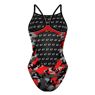 Johnnie Means Aquatics Tigersharks - Skinny Strap Swimsuit