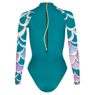 Fish Scales Teal - Surf Swimming Suit Classic Cut