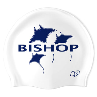 Bishop Stingrays (WHT-01) - Wrinkle - Free Silicone Swimming Cap