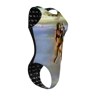 Beach Walk - Women's Waterpolo Swimsuit Cheeky Cut