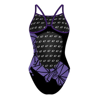 Broken purple - Skinny Strap Swimsuit