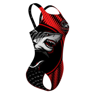 Johnnie Means Aquatic Tigersharks 26 Red - Classic Strap Swimsuit