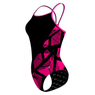 Pink diamonds - Skinny Strap Swimsuit