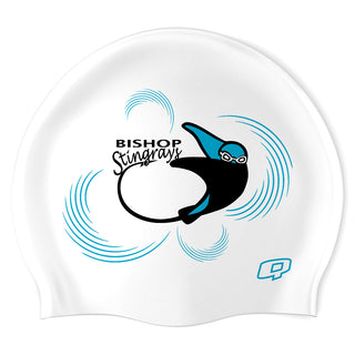 Bishop Stingrays (WHT-01) - Classic Silicone Swimming Cap