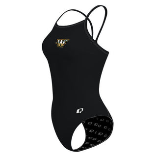 Arrow - Solid Skinny Strap Swimsuit - PERSONALIZED