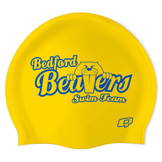 Bedford Beavers (YEL-01) - Wrinkle-Free Silicone Swimming Cap