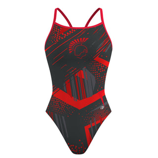 Deerfield High School Warriors - Skinny Strap Swimsuit
