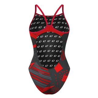 Deerfield High School Warriors - Skinny Strap Swimsuit