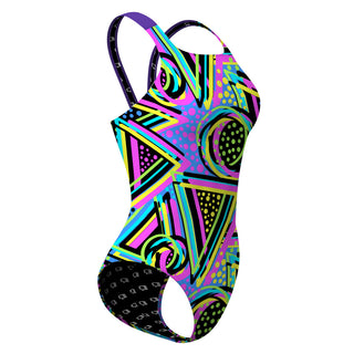 Westlock Purple 80s - Classic Strap Swimsuit