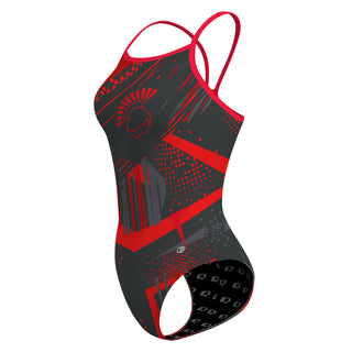 Deerfield High School Warriors - Skinny Strap Swimsuit