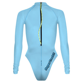 Pool Side Blue - Surf Swimming Suit Cheeky Cut