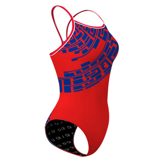 Greek lines - Skinny Strap Swimsuit