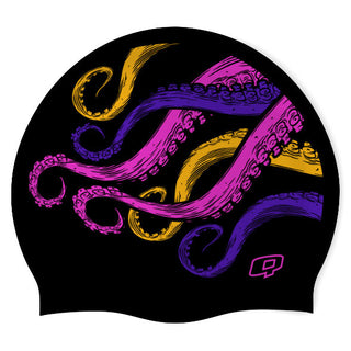 Octopus Squeeze Team (BLK/03) - Classic Silicone Swimming Cap