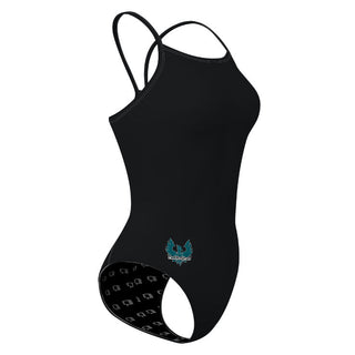 Farmington HS - Solid Skinny Strap Swimsuit - PERSONALIZED