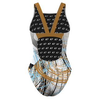 Black Butterfly - Classic Strap Swimsuit
