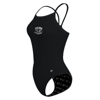 Colusa Cyclones - Solid Skinny Strap Swimsuit - PERSONALIZED
