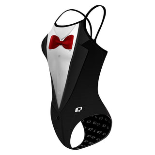 Black tie Only - Red - Skinny Strap Swimsuit