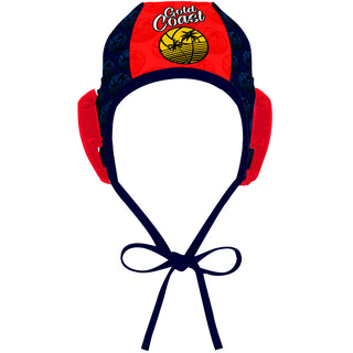 Gold Coast - Ear guard Red - Goalie Navy Cords Water Polo Cap